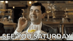 Mr Bean Waiting See You Saturday GIF