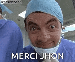 Mr Bean Wearing Surgical Mask And Cap GIF