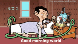 Mr. Bean Yawning Good Morning Cartoon