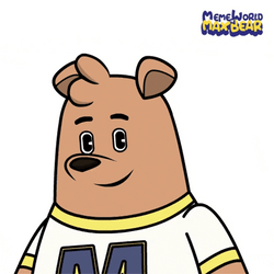 Mr Bear Sticker Good Luck Meme GIF
