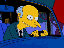 Mr. Burns Car Transportation GIF