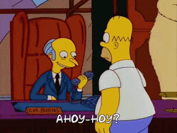 Mr Burns Dismissing Homer Simpson  GIF