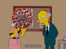Mr. Burns Excellent Talking With Virus Woman Animation