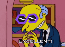 Mr. Burns Excellent With Sunglasses GIF