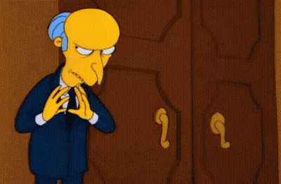 Mr Burns From The Simpsons Standing In Front Of Door GIF