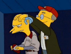 Mr Burns Getting Head Massages GIF