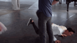 Mr Chow Ken Jeong Being Taught Ballet Steps GIF