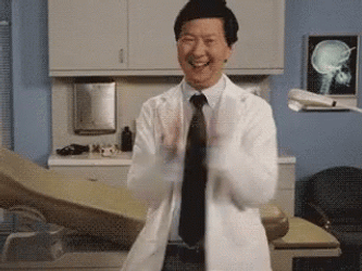 Mr Chow Ken Jeong Lab Coat Clapping GIF