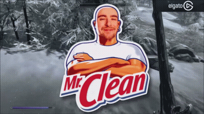Mr Clean Sticker With Man Face GIF