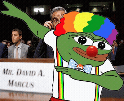 Mr. David A. Marcus In Front Of Clown Sign GIF