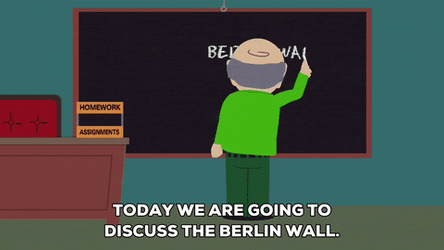 Mr Garrison Discussing Berlin Wall GIF