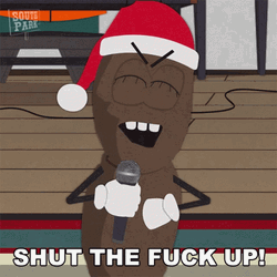 Mr Hankey Angry Singing GIF
