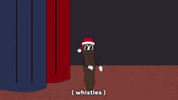 Mr Hankey Giggling Laughing While Standing GIF