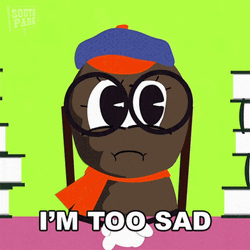 Mr Hankey Too Sad Wearing Eyeglasses GIF