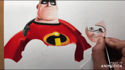 Mr. Incredible Animatic Drawing GIF