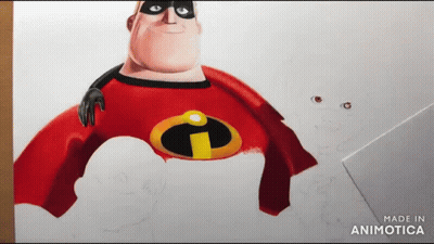 Mr. Incredible Drawing GIF