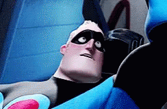 Mr. Incredible From The Movie The Incredibles Is Laying Down On A Bed . GIF