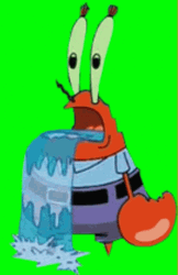 Mr. Krab Frozen Drooling GIF