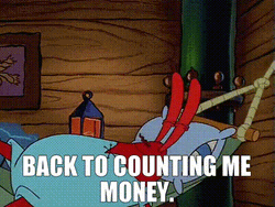 Mr Krabs Back To Sleep To Count Money GIF