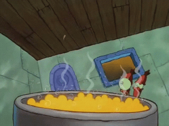 Mr Krabs Eats Black Boots GIF