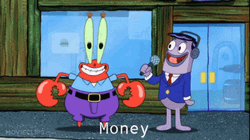 Mr Krabs Ecstatic Money GIF