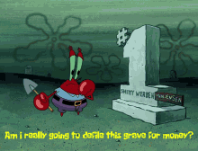 Mr Krabs Making Own Money Pit GIF
