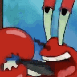 Mr Krabs Running Thru Emergency Door GIF