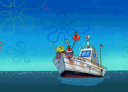 Mr Krabs Using Money As Fish Bait GIF