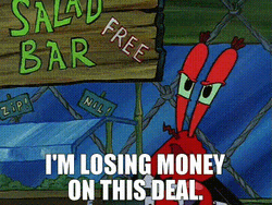 Mr Krabs Worried About Losing Money GIF