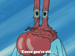 Mr Krabs You're Old Looking At Mirror  GIF
