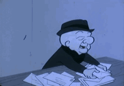 Mr. Magoo Paper Mails GIF