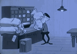 Mr. Magoo Post Office Mails GIF