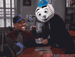 Mr Met Giving Money GIF