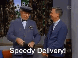 Mr Rogers Speedy Delivery GIF