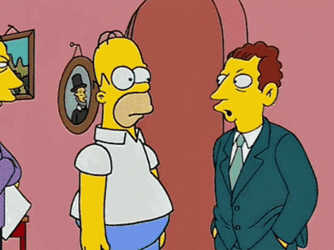 Mr Simpson Homer Disappearing  GIF