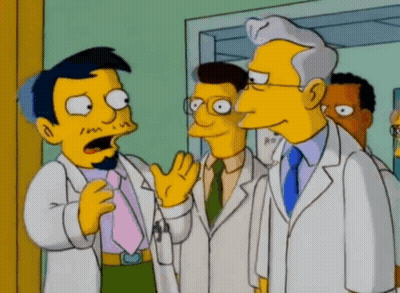 Mr. Simpson In White Robe And Mask GIF