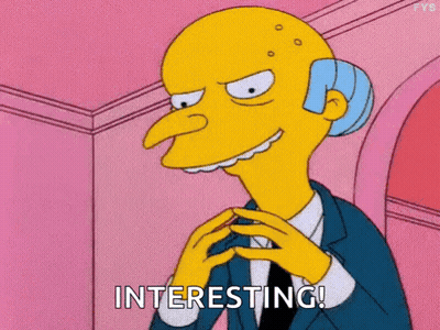 Mr. Simpson Smiling Saying Interesting GIF