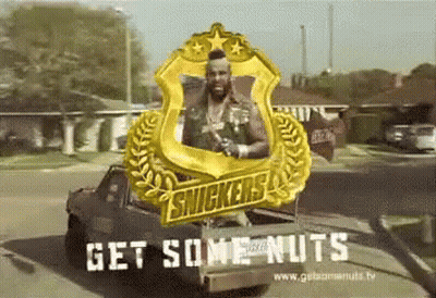 Mr. T Driving Car Snickers GIF