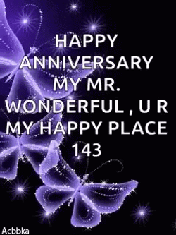 Mr Wonderful Happy Glitter Happy Anniversary  GIF