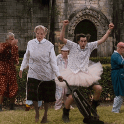 Mrs Doubtfire Jim Carrey Cross Over GIF