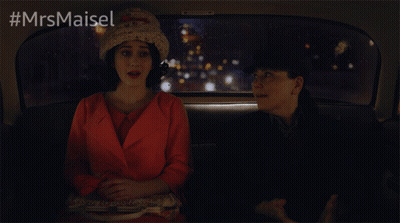 Mrs Maisel And Woman In Car GIF