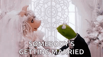 Mrs. Piggy And Kermit The Frog Wedding GIF
