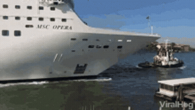 MSC Opera Cruise Ship Docked GIF