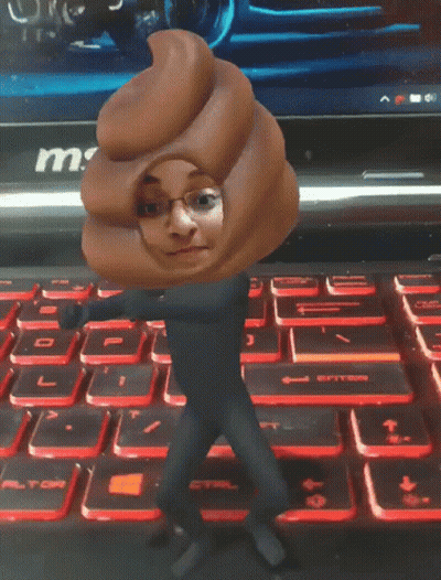 MSI Laptop With Poop Face GIF