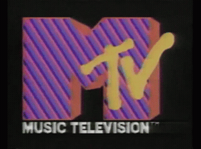 MTV Music Television Logo On Striped Background GIF