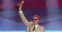 MTV Trophy Award Will Ferrell Money Suit   GIF