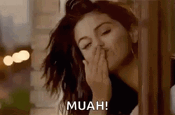 Muah Selena Gomez Flying Kiss GIF