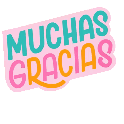 Muchas Gracias Colorful Sticker