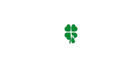 Muchas Gracias Logo With Green Clover Sticker