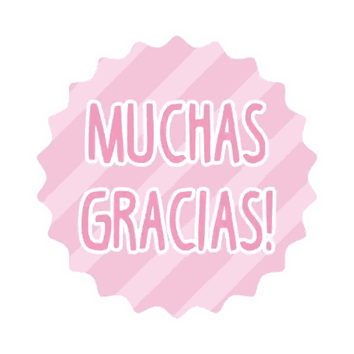 Muchas Gracias Pink Sticker